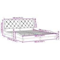 Bedframe zonder matras stof lichtgrijs 180x200 cm - thumbnail
