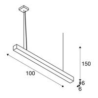 SLV Q-LINE ® 1000932 LED-hanglamp LED vast ingebouwd 14.1 W Wit - thumbnail