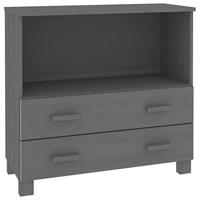 Dressoir HAMAR 85x35x80 cm massief grenenhout donkergrijs - thumbnail