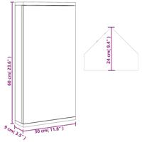 Badkamerkast met spiegel 30x24x60 cm wit - thumbnail