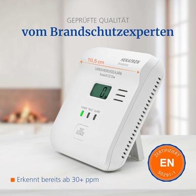 Hekatron KonexXt CO One Koolmonoxidemelder Incl. batterij (10 jaar) werkt op batterijen Detectie van Koolmonoxide - thumbnail