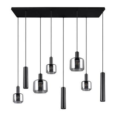 Trio Leuchten Hanglamp Mataro 8 lichts L 118 cm zwart