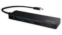 LogiLink UA0311 UA0311 USB-hub 4 poorten USB-A USB 3.1 Gen1 5 GBit/s Met USB-C stekker Zwart - thumbnail
