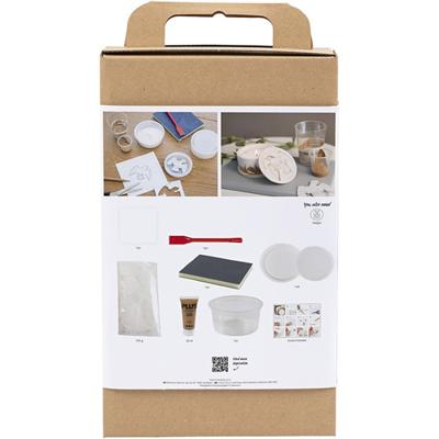 Creativ Company Hobbyset hars gieten, pot met deksel, beige, off white, 1 doos