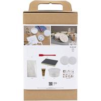 Creativ Company Hobbyset hars gieten, pot met deksel, beige, off white, 1 doos - thumbnail