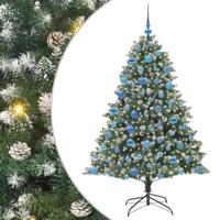 Kunstkerstboom met 300 LED Groen 180 cm PVC en Plastic en Staal - thumbnail
