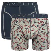 Cavello boxershorts 2-pack grijs print & blauw - thumbnail