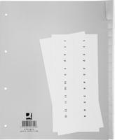 Q-CONNECT tabbladen, A4, PP, 4-gaatsperforatie, 15 tabs, grijs - thumbnail