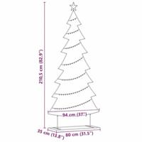 Metalen kerstboom met standaard Zwart 210 cm Staal - thumbnail