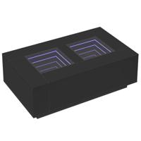 Salontafel met Infinity LED 116x69x40 cm zwart - thumbnail