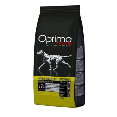 OPTIMANOVA Adult Digestive Rabbit & Potato - droog hondenvoer - 12kg