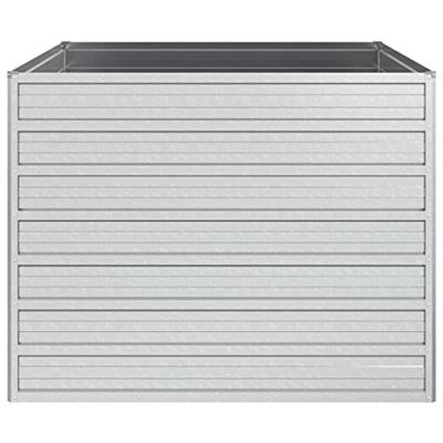 VidaXL Plantenbak verhoogd 100x100x77 cm gegalvaniseerd staal zilver VidaXL Plantenbak verhoogd 100x100x77 cm gegalvaniseerd staal zilver