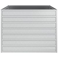 Plantenbak verhoogd 100x100x77 cm gegalvaniseerd staal zilver - thumbnail