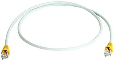 Telegärtner RJ45 (cross) Netwerkkabel Aansluitkabel CAT 6A S/FTP 5.00 m Grijs Vlambestendig, Snagless