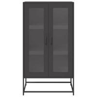 Hoge kast 68x39x123 cm staal zwart - thumbnail