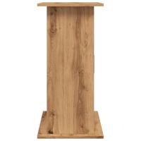 Aquariumstandaard 81x36x73cm bewerkt hout artisanaal eikenkleur - thumbnail