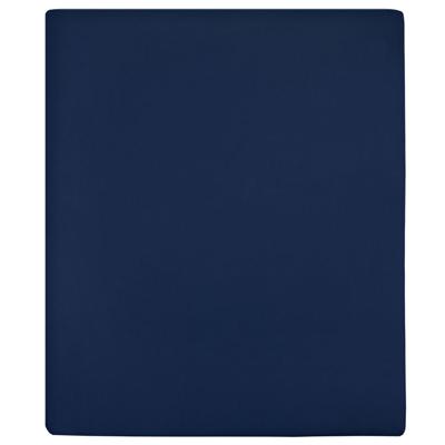 VidaXL Hoeslakens 2 st jersey 160x200 cm katoen marineblauw