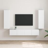 TV Wandkast 2 pcs Wit 30 x 31 x 100 cm Bewerkt hout - thumbnail