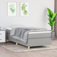 Boxspring bed 100x200 cm stof lichtgrijs - thumbnail