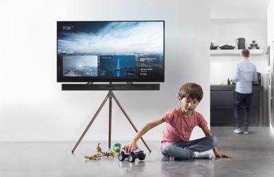 OneForAll WM7471 Vesa 400 Tripod TV standaard walnoot TV standaard Bruin