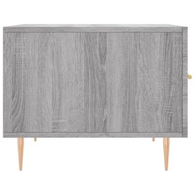 Salontafels 2 st 50x50x40 cm bewerkt hout grijs sonoma eiken