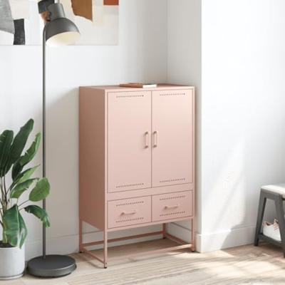 Hoge kast 68x39x111,5 cm staal roze