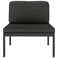 Tuinbank 2-zits met kussens aluminium antracietkleurig - thumbnail