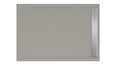 Douchevloer Xenz Easy Tray | 140x100 cm | Incl.Gootcover en Afvoersifon | Acryl | Rechthoek | Cement mat