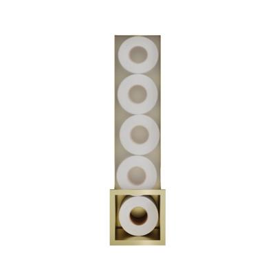 Hotbath &More Inbouw Reserverolhouder voor 6 Rollen - 74 x 209 x 14 cm - V03