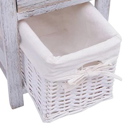 Nachtkastjes 2 st hout wit