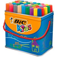 Bic Kids Viltstift Visacolor XL Ecolutions 48 stiften in een metalen doos - thumbnail