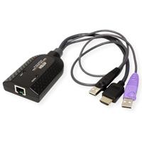 ATEN KVM Adapter [2x USB-A 2.0 stekker, HDMI-stekker - 1x RJ45-bus] 0.20 m Zwart - thumbnail