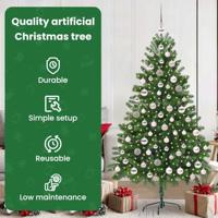 VidaXL Kerstboom met 300 led met standaard groen 180 cm pe - thumbnail