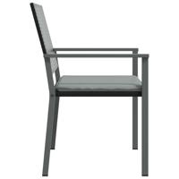 Tuinstoelen 6 st met kussens 54x62,5x89 cm poly rattan zwart - thumbnail