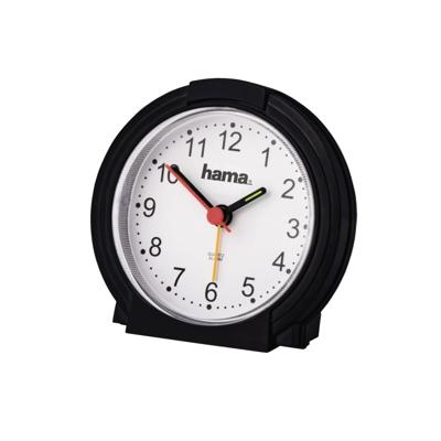 Hama wekker classic geluidsarm zwart/wit Hama wekker classic geluidsarm zwart/wit