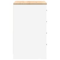 Garagekast 60x51x85 cm massief grenenhout wit - thumbnail