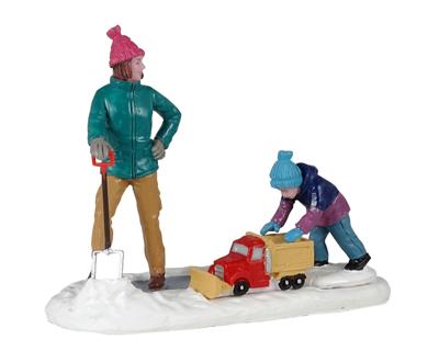 Lemax clearing the sidewalk kerstdorp figuur type 3 Vail Village 2021