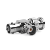 BNC Male + 2 x BNC vrouwelijke connector coaxiale adapter - thumbnail