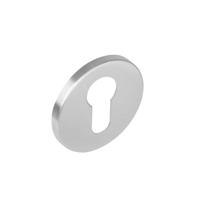 Rozet met profielcilindergat verdekt 50x4mm RVS - thumbnail