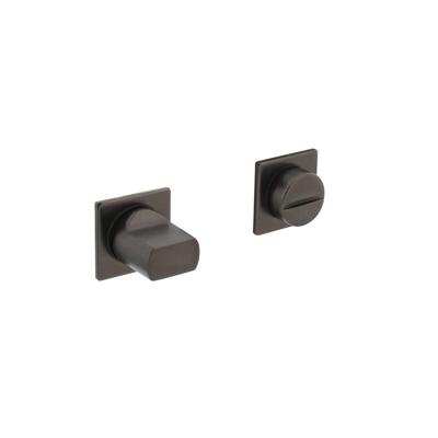 Intersteel Rozet vierkant met toilet-badkamersluiting zelfklevend minimalistisch 30x2,5mm - antraciet