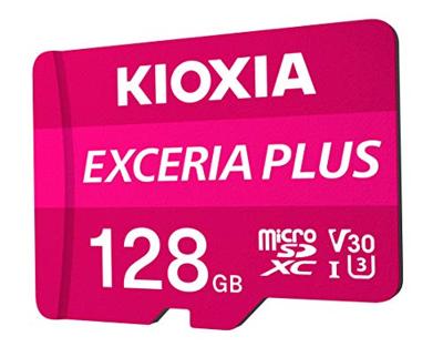 Kioxia EXCERIA PLUS microSDXC-kaart 128 GB A1 Application Performance Class, UHS-I, v30 Video Speed Class A1-vermogensstandaard, Schokbestendig, Waterdicht Kioxia EXCERIA PLUS microSDXC-kaart 128 GB A1 Application Performance Class, UHS-I, v30 Video Speed Class A1-vermogensstandaard, Schokbestendig, Waterdicht