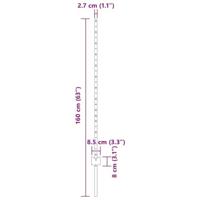 VidaXL Afrasteringspaal 11 pcs groen 120 cm staal - thumbnail