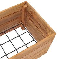 VidaXL Plantenbak verhoogd 100x40x38 cm gerecycled teakhout en staal - thumbnail
