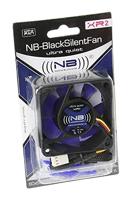 NoiseBlocker BlackSilent XR-2 PC-ventilator Zwart, Blauw (transparant) (b x h x d) 60 x 60 x 25 mm - thumbnail