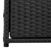 Tuinkast 55x59x69 cm poly rattan zwart - thumbnail