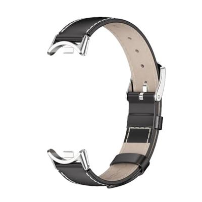 Echt leren bandje - Zwart - Xiaomi Smart Band 8 & 9 Echt leren bandje - Zwart - Xiaomi Smart Band 8 & 9
