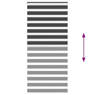 VidaXL Zebra rolgordijn 95x200 cm stofbreedte 90,9 cm zwart