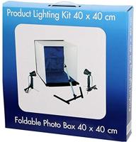 Falcon eyes opvouwbare opnamebox pbk-40ab-2ls 40x40 cm + 2 lampen - thumbnail