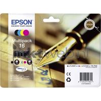 Epson Inktcartridge T1626, 16 Origineel Combipack Zwart, Cyaan, Magenta, Geel C13T16264012 - thumbnail
