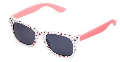 Spectrum zonnebril meisje roze/wit met rode ster Spectrum zonnebril meisje roze/wit met rode ster